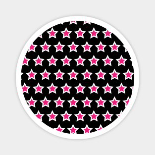 Abiyram | Black and Pink Stars Pattern Magnet